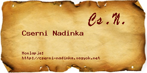 Cserni Nadinka névjegykártya